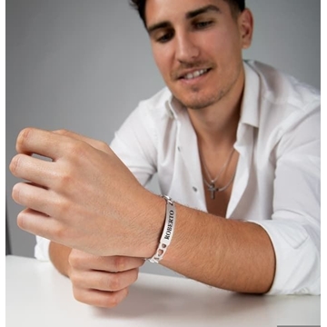 Pulsera esclava plata de ley - Imagen 1