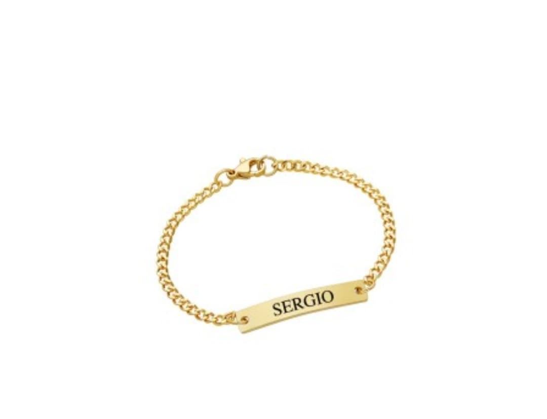 Pulsera exclava barbada acero - Imagen 1