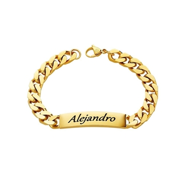 Pulsera Exclava  barbada  de hombre acero - Imagen 2