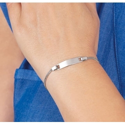 Pulsera exclava barbada plata - Imagen 1