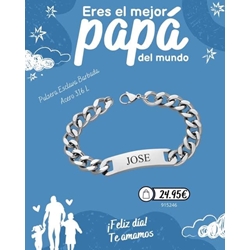 Pulsera exclava de caballero de acero - Imagen 1