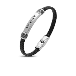 Pulsera Facet piel hombre - Imagen 2