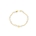 Pulsera flor y perlas cultivadas oro 18 ktes - Imagen 1