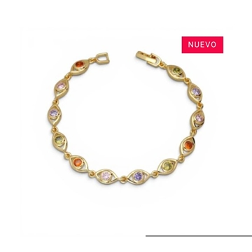 Pulsera Gold ojo turco colors - Imagen 1