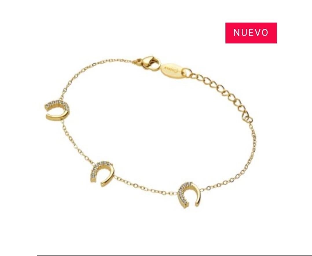 Pulsera herradura de la suerte acero - Imagen 1