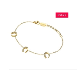 Pulsera herradura de la suerte acero - Imagen 1