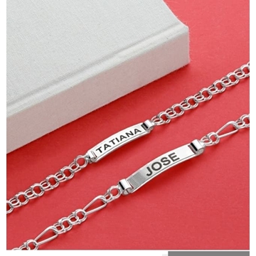 Pulsera hungarina con placa personalizable - Imagen 1