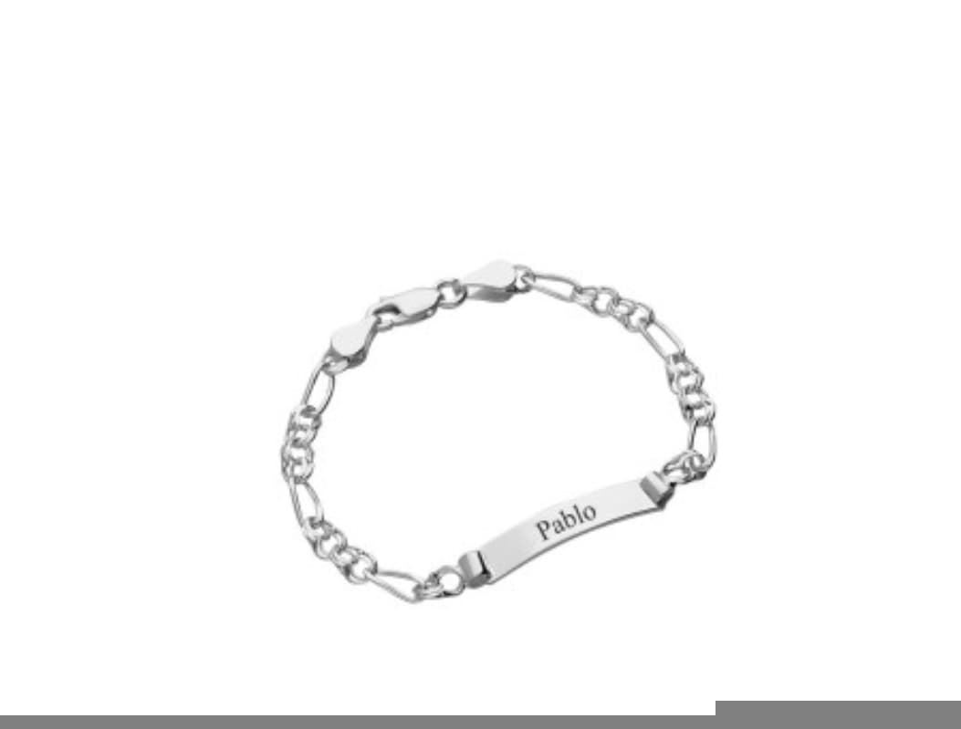 Pulsera hungarina con placa personalizable - Imagen 2