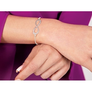 Pulsera infinito dos nombres plata - Imagen 1
