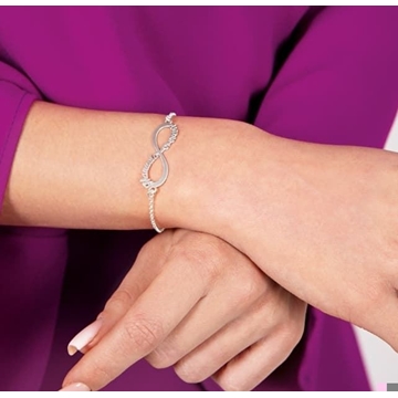 Pulsera infinito personalizada plata - Imagen 1