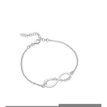 Pulsera infinito personalizada plata - Imagen 2