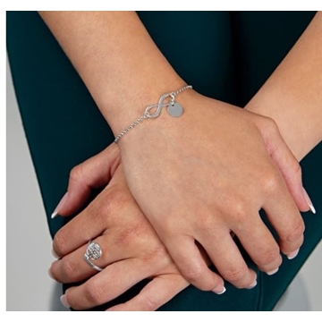 Pulsera infinito y charm plata de ley - Imagen 2
