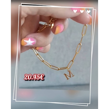 Pulsera Link con letra personalizada - Imagen 1