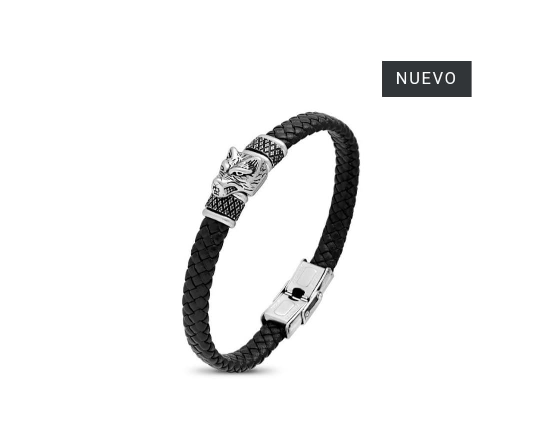 Pulsera lobo de acero - Imagen 1