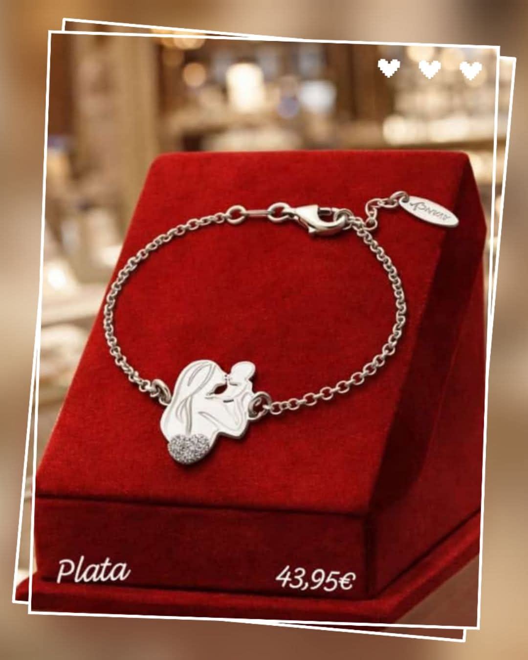 Pulsera madre y bebe plata de primera ley - Imagen 1