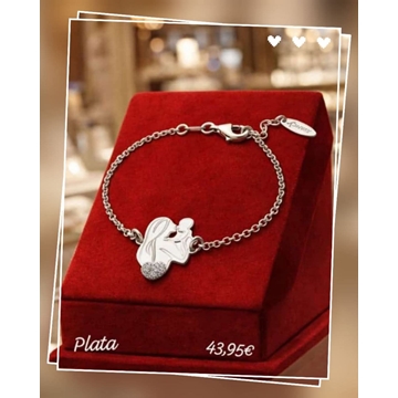 Pulsera madre y bebe plata de primera ley - Imagen 1