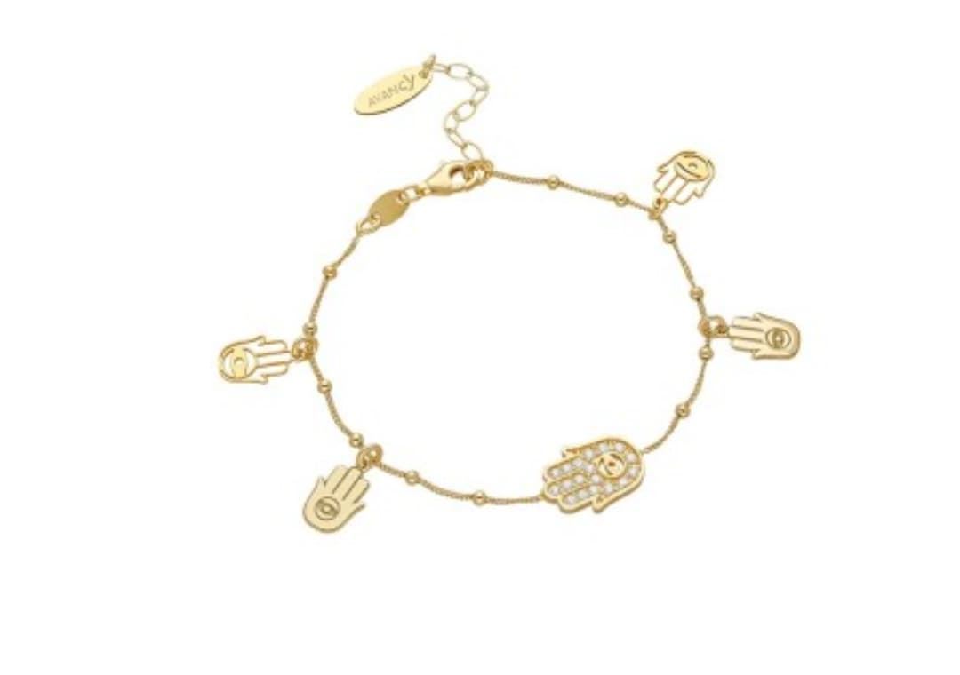 Pulsera mano de Fátima plata de ley - Imagen 1