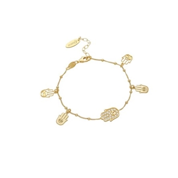 Pulsera mano de Fátima plata de ley - Imagen 1