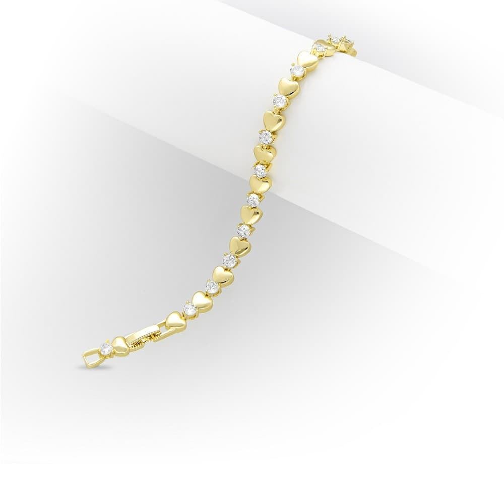 Pulsera mujer gold corazones - Imagen 1
