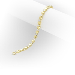 Pulsera mujer gold corazones - Imagen 1