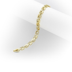 Pulsera mujer gold de cuadros - Imagen 1