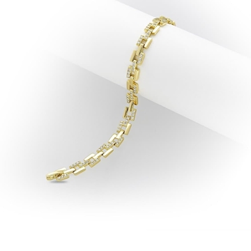 Pulsera mujer gold de cuadros - Imagen 1
