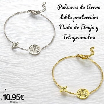 Pulsera nudo de bruja tetragramaton doble protección - Imagen 1