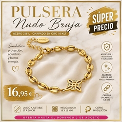 Pulsera nudo de brujas acero - Imagen 1