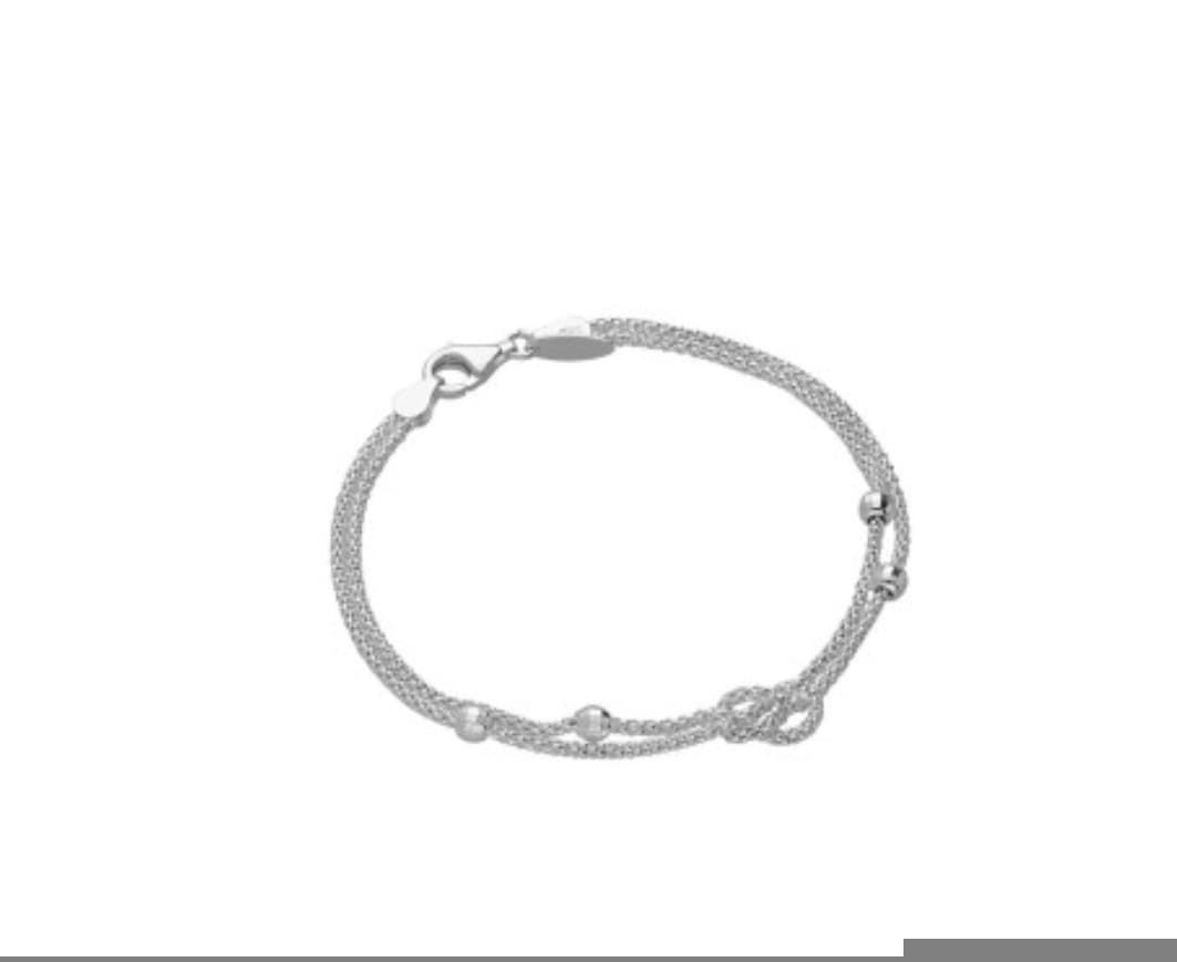 Pulsera nudos plata de ley - Imagen 1