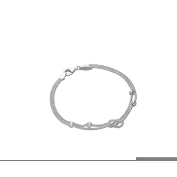 Pulsera nudos plata de ley - Imagen 1