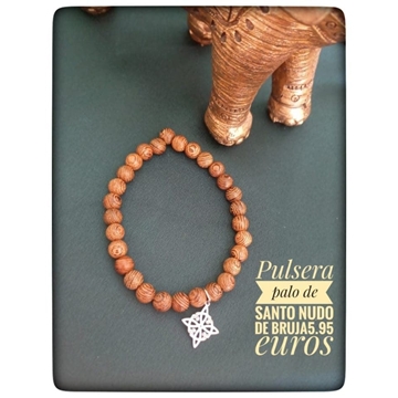 Pulsera palo santo y nudo de bruja - Imagen 1