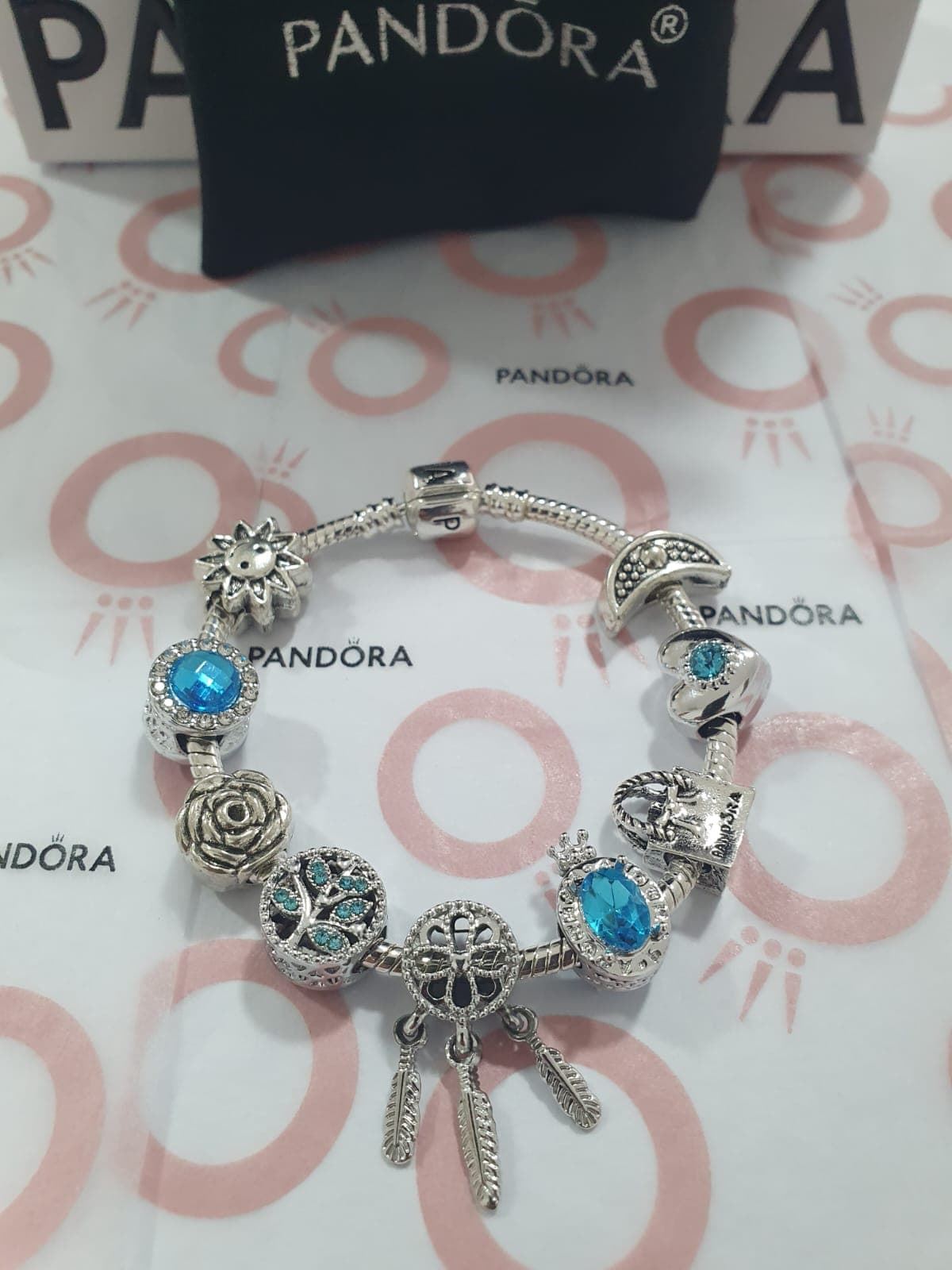 Pulsera Pandora con charms Acero - Imagen 1