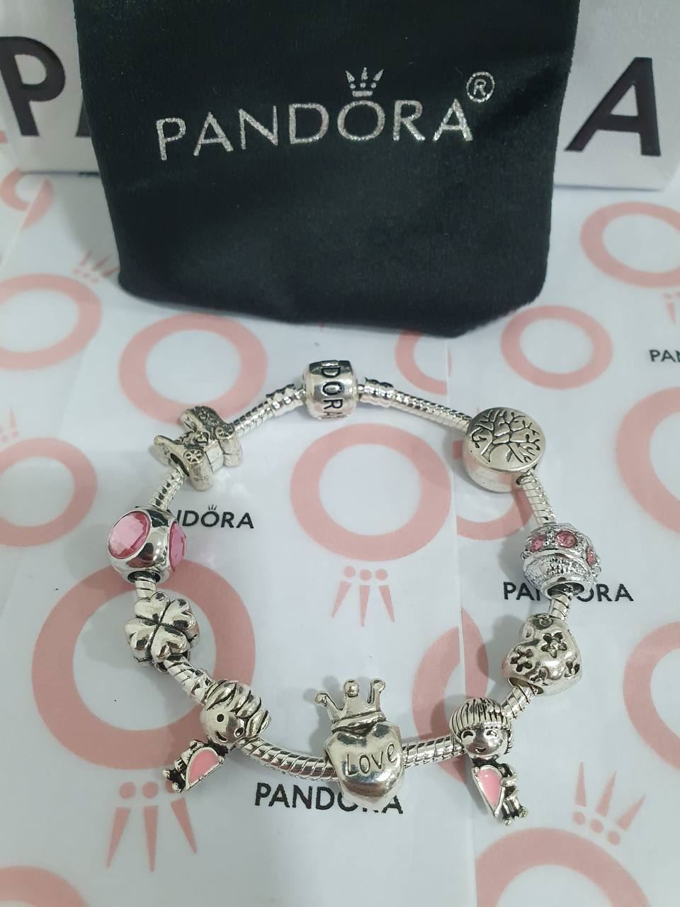 Pulsera Pandora con corazón acero - Imagen 1