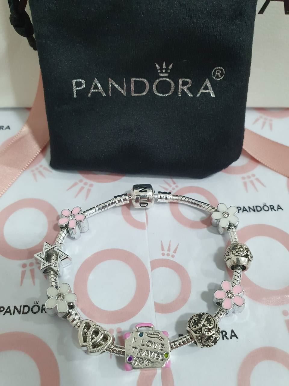Pulsera Pandora con corazón acero - Imagen 4