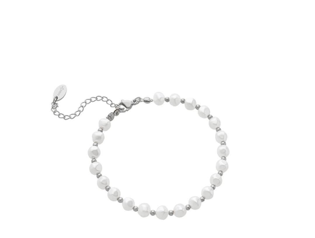 Pulsera perlas barroca acero - Imagen 1