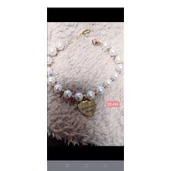 Pulsera perlas corazón - Imagen 1