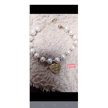 Pulsera perlas corazón - Imagen 1