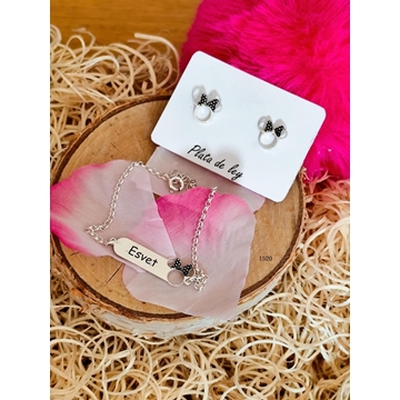 Pulsera personalizada y pendientes Minnie Mousse - Imagen 1
