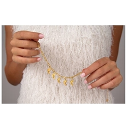 Pulsera pies bebé acero personalizable - Imagen 1