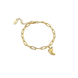 Pulsera pies bebé acero personalizable - Imagen 2