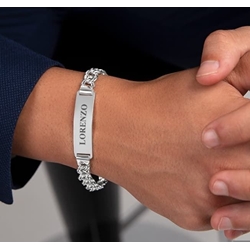 Pulsera placa hungarina plata de ley - Imagen 2