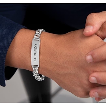 Pulsera placa hungarina plata de ley - Imagen 2