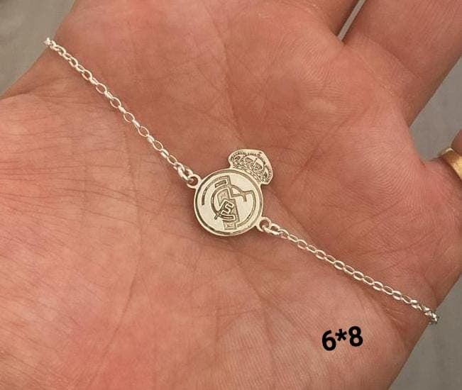 Pulsera real Madrid plata de primera ley - Imagen 1