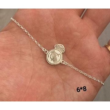 Pulsera real Madrid plata de primera ley - Imagen 1