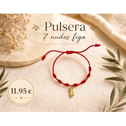 Pulsera siete nudos amuleto puño higa - Imagen 1