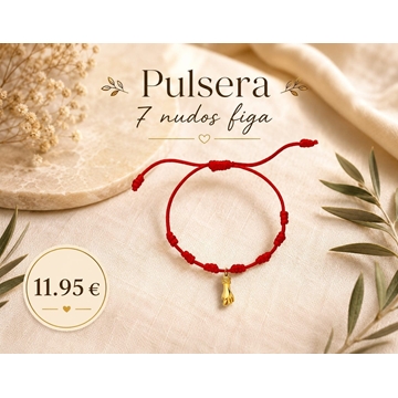 Pulsera siete nudos  amuleto puño higa - Imagen 1