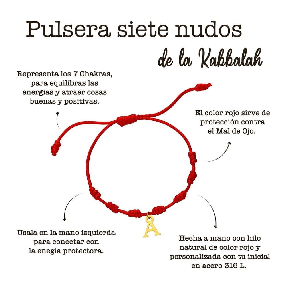 pulsera siete nudos con inicial - Imagen 1