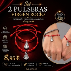 Pulsera siete nudos Virgen del Rocío acero - Imagen 1