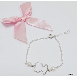 Pulsera silueta Tous con perlas - Imagen 1