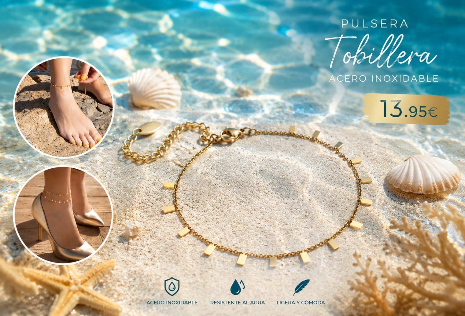 Pulsera tobillera tablitas - Imagen 1